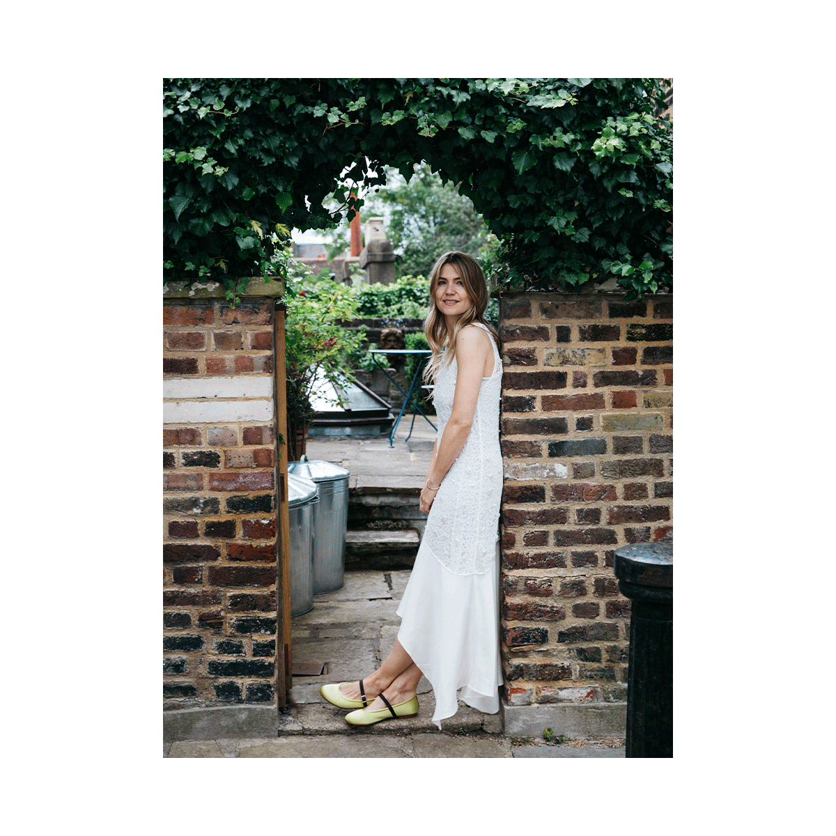 Matilda Goad in The Demi Jane in Citron Satin