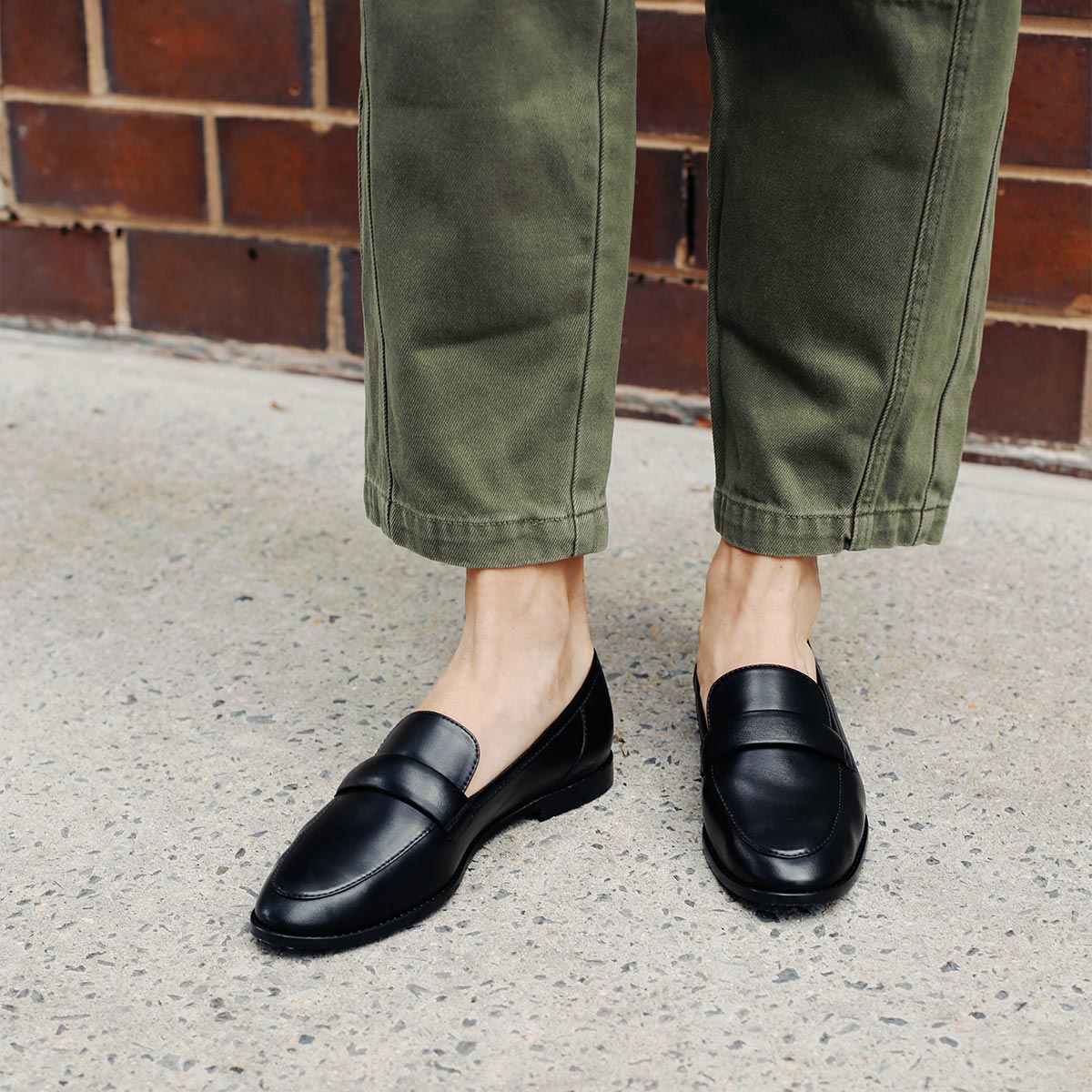 The Andie Loafer - Black Nappa