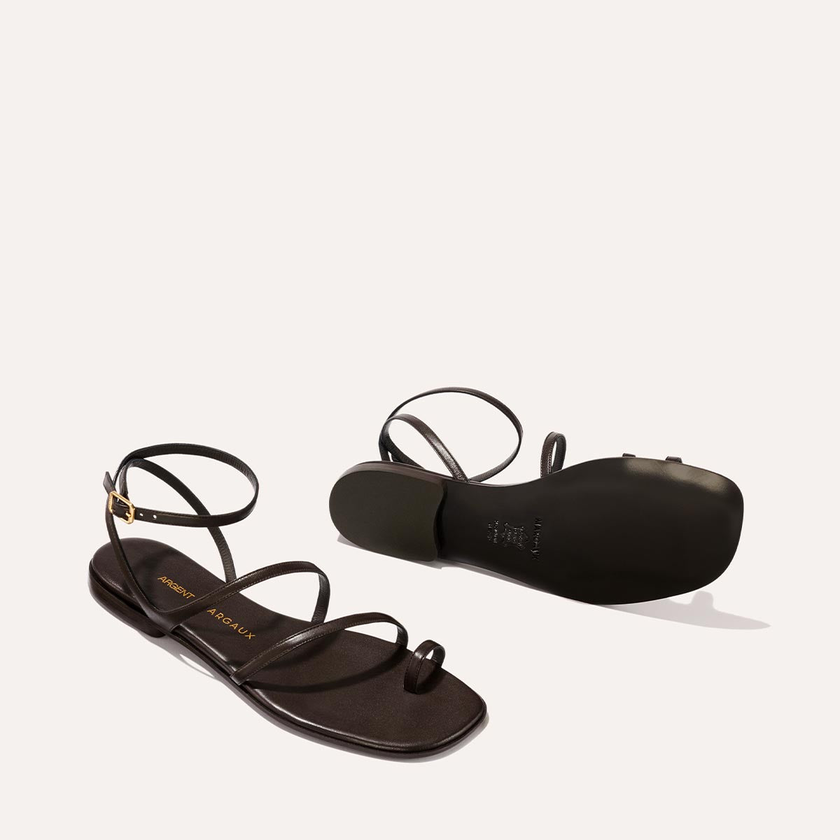 Dark brown strappy summer sandal