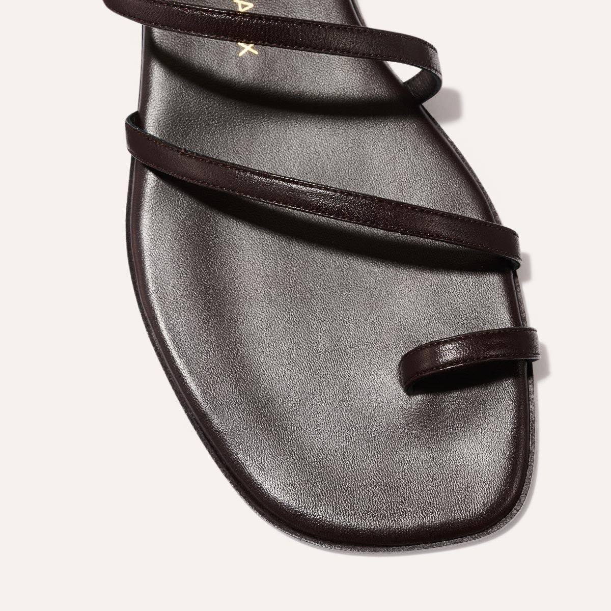Dark brown strappy summer sandal