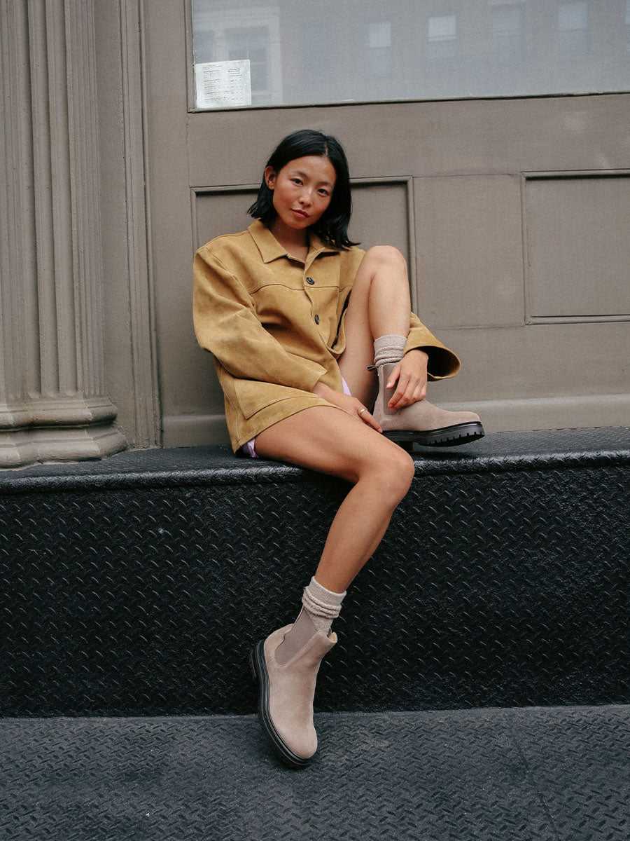 The West Chelsea Boot in Sandstone Suede