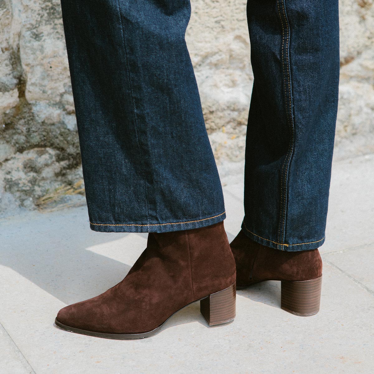 The Downtown Boot - Chocolate Suede