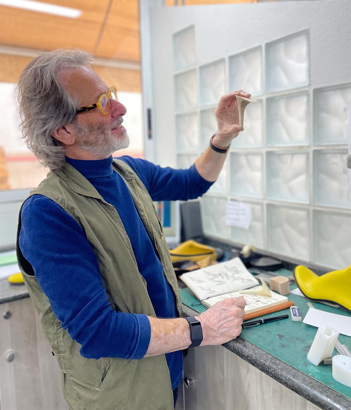 Designing a new heel shape at our factory in Spain