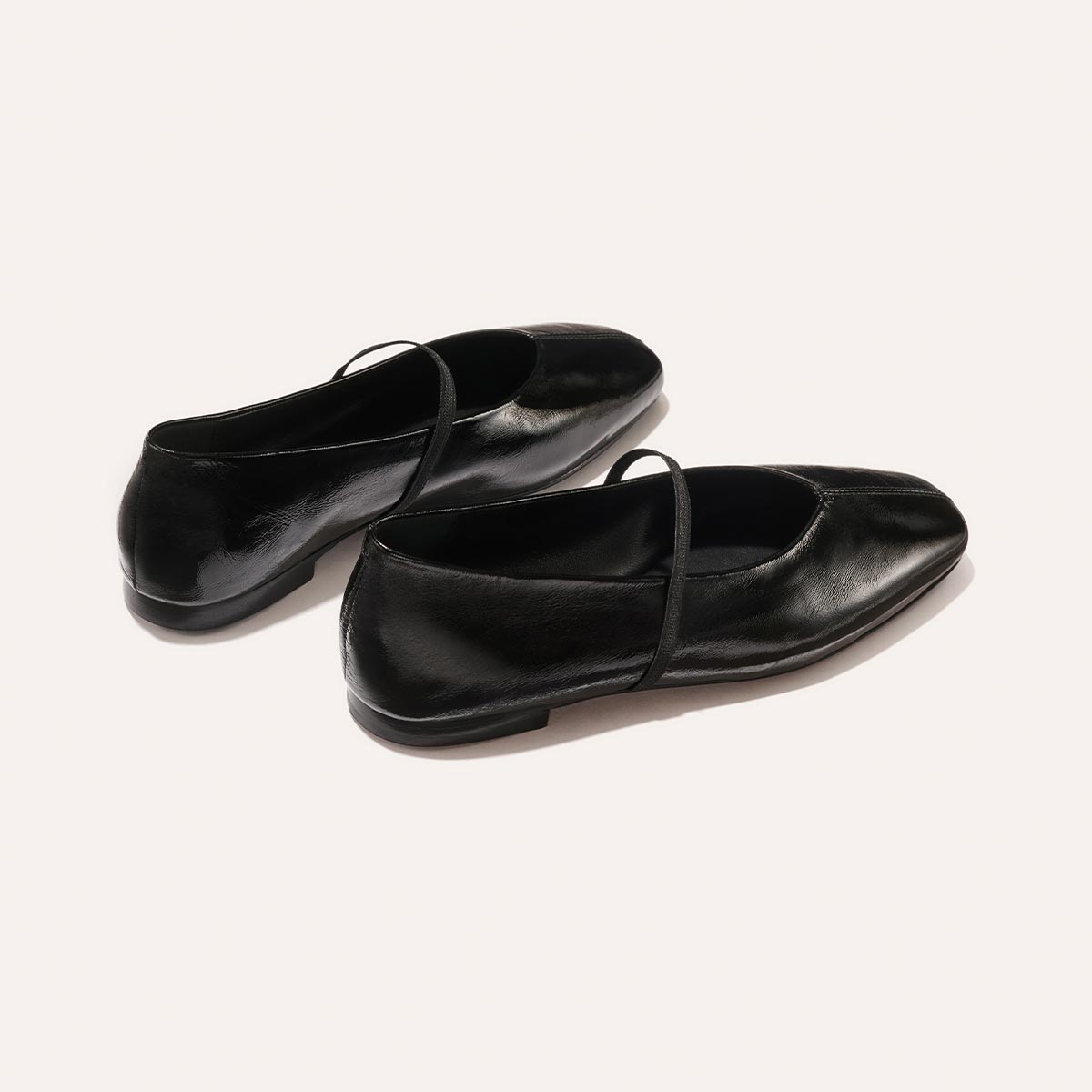 The Phoebe - Black Crinkle-Gloss Nappa