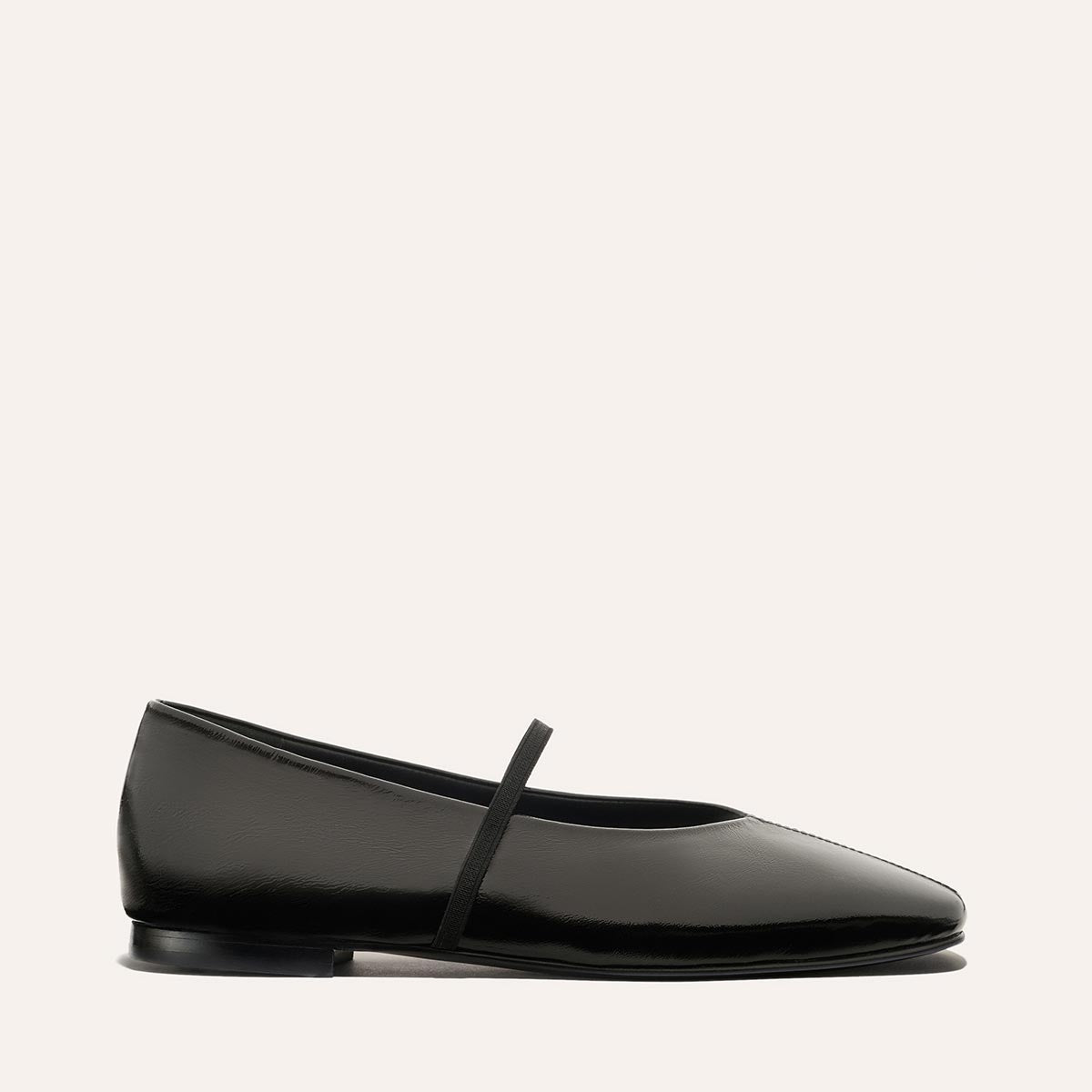 The Phoebe - Black Crinkle-Gloss Nappa