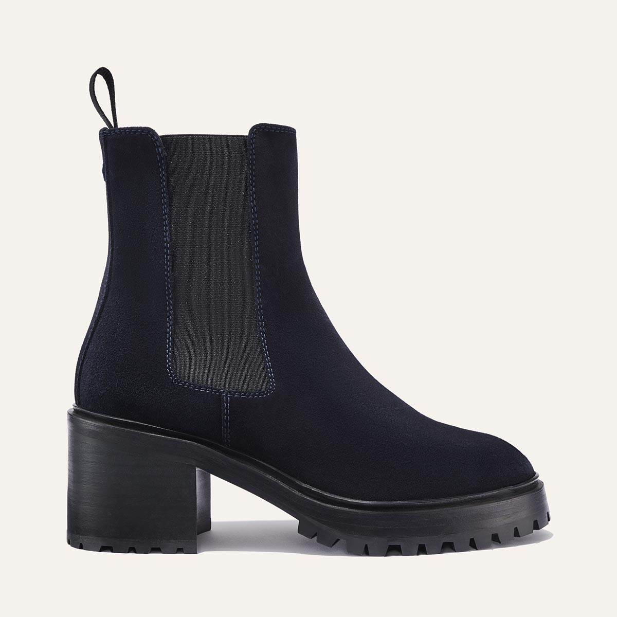 The Platform Chelsea Boot - Deep Royal Suede