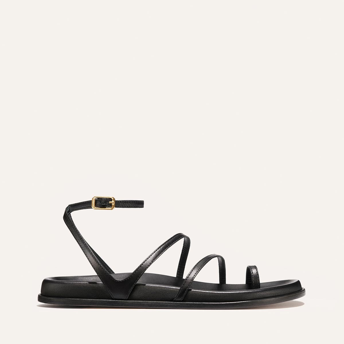 The Vesta Sandal - Black Nappa – Margaux