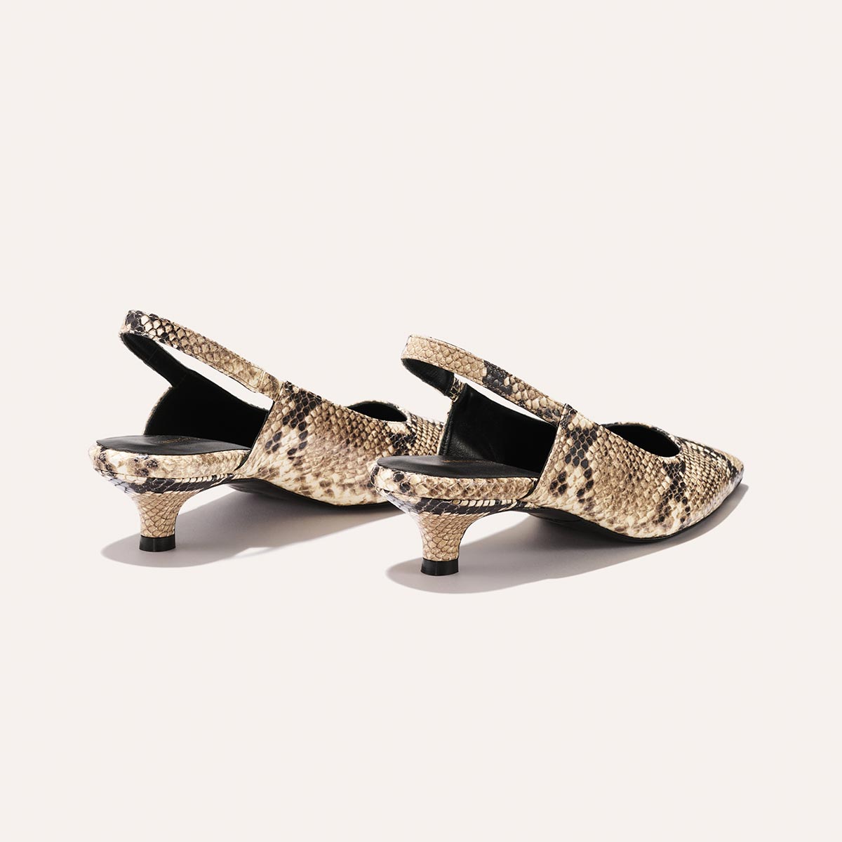 The Sofia Sling - Natural Python Embossed