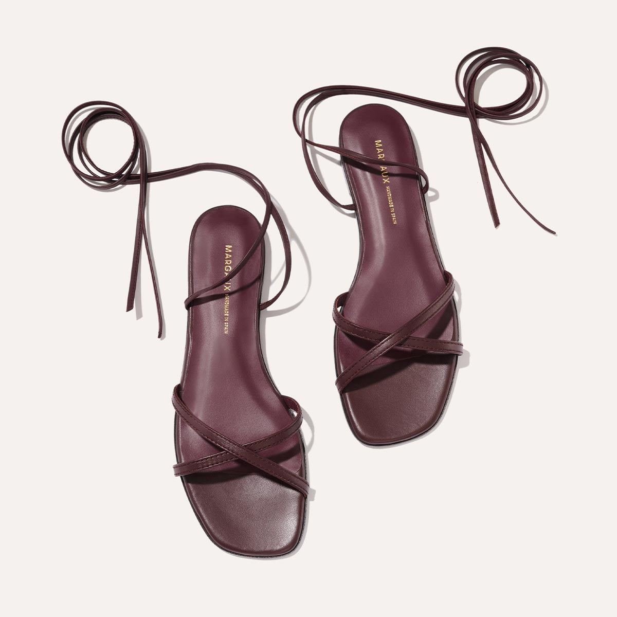 The Wrap Sandal - Burgundy Nappa
