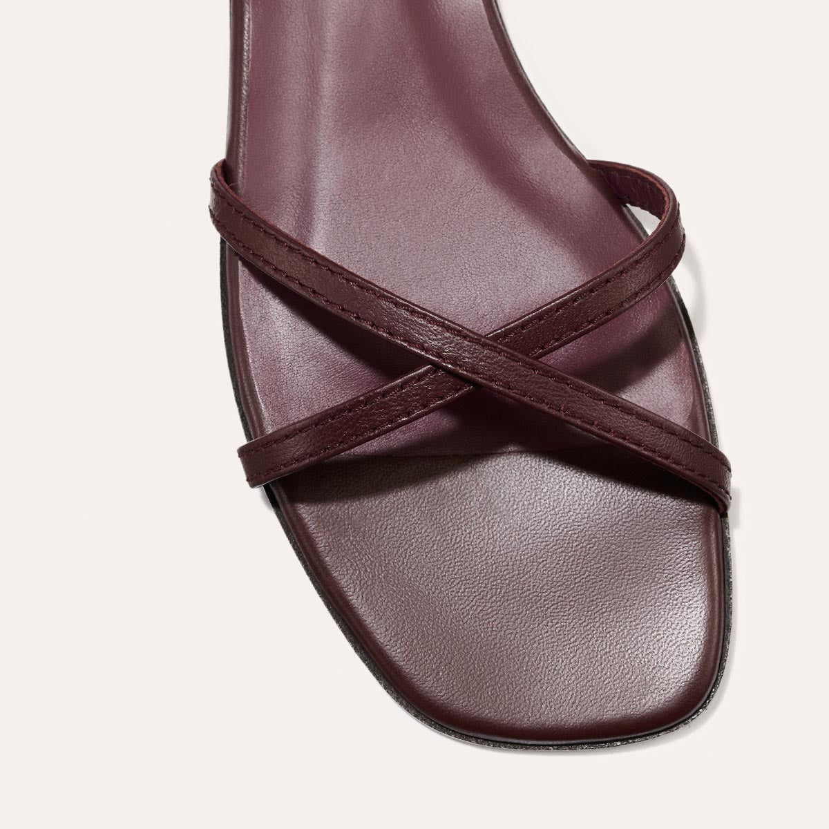 The Wrap Sandal - Burgundy Nappa