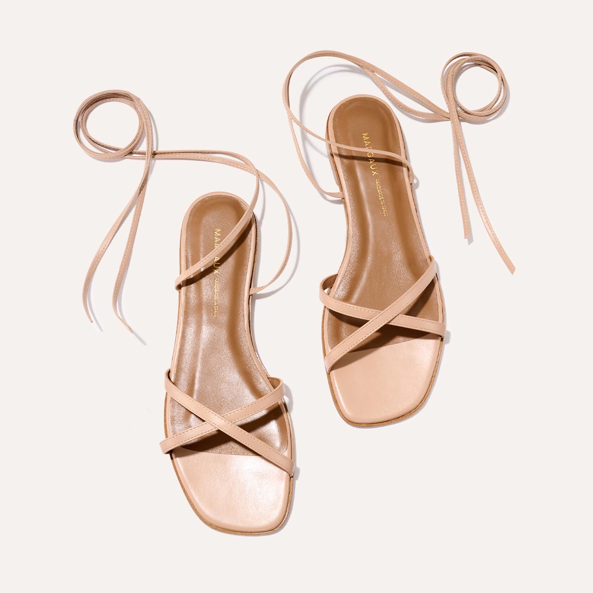 The Wrap Sandal - Rose Nappa