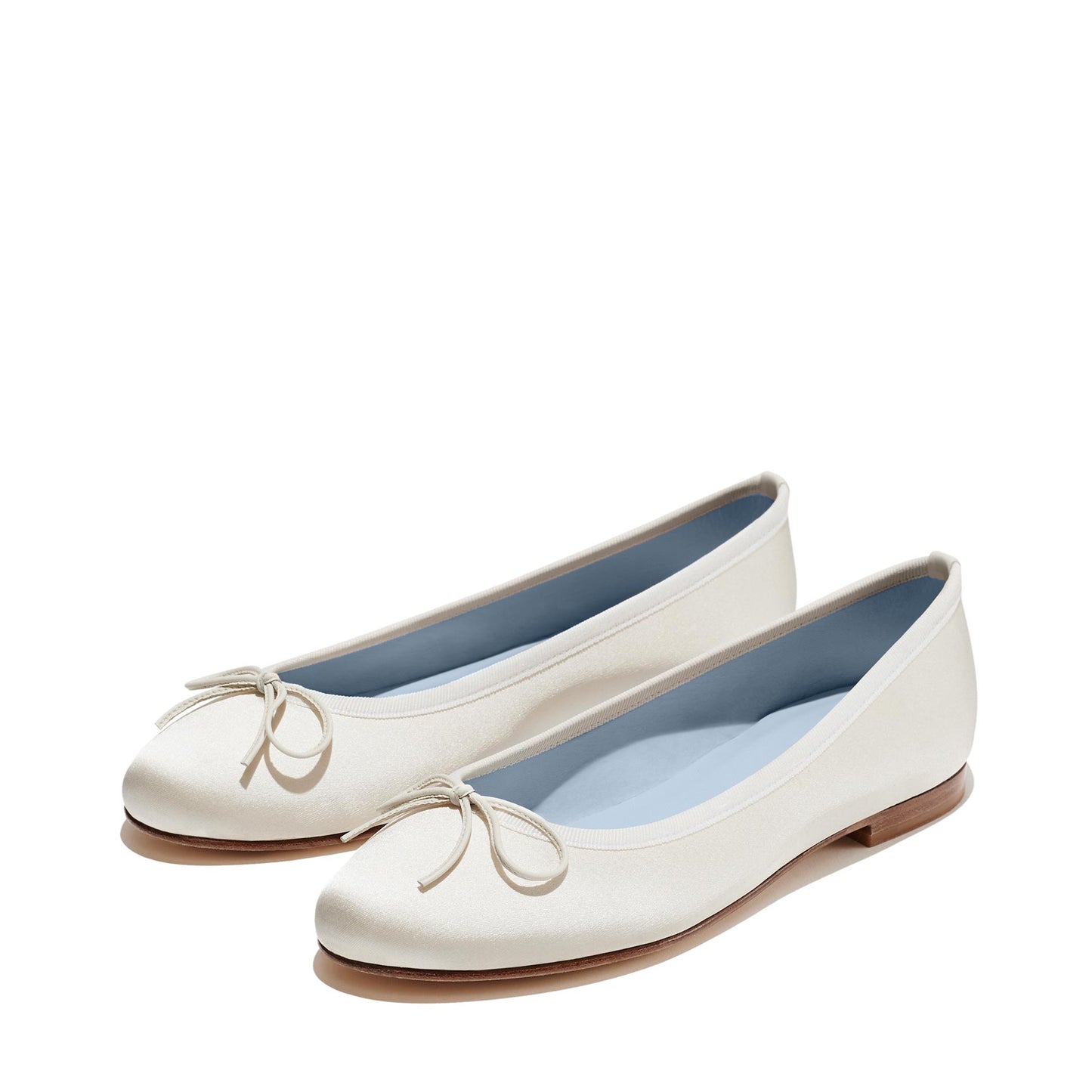 ivory - satin, blue