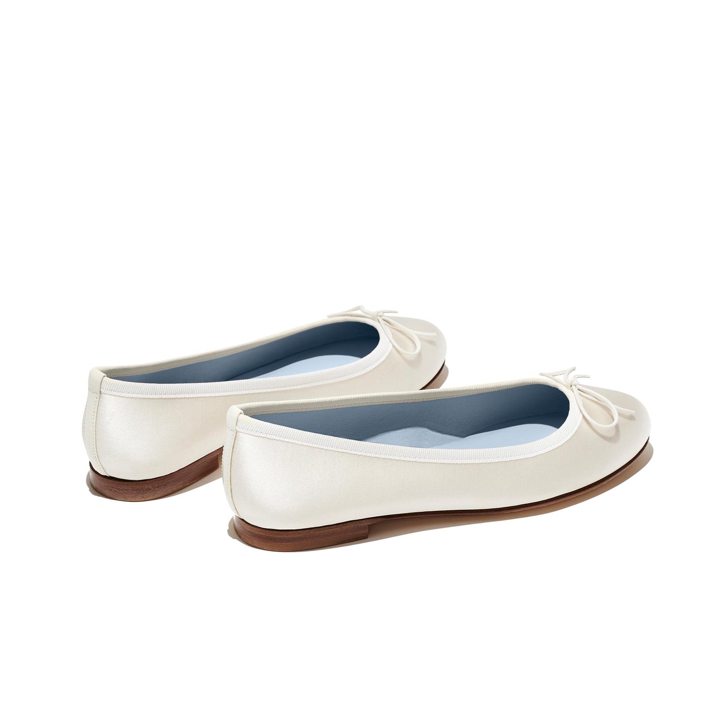 ivory - satin, blue