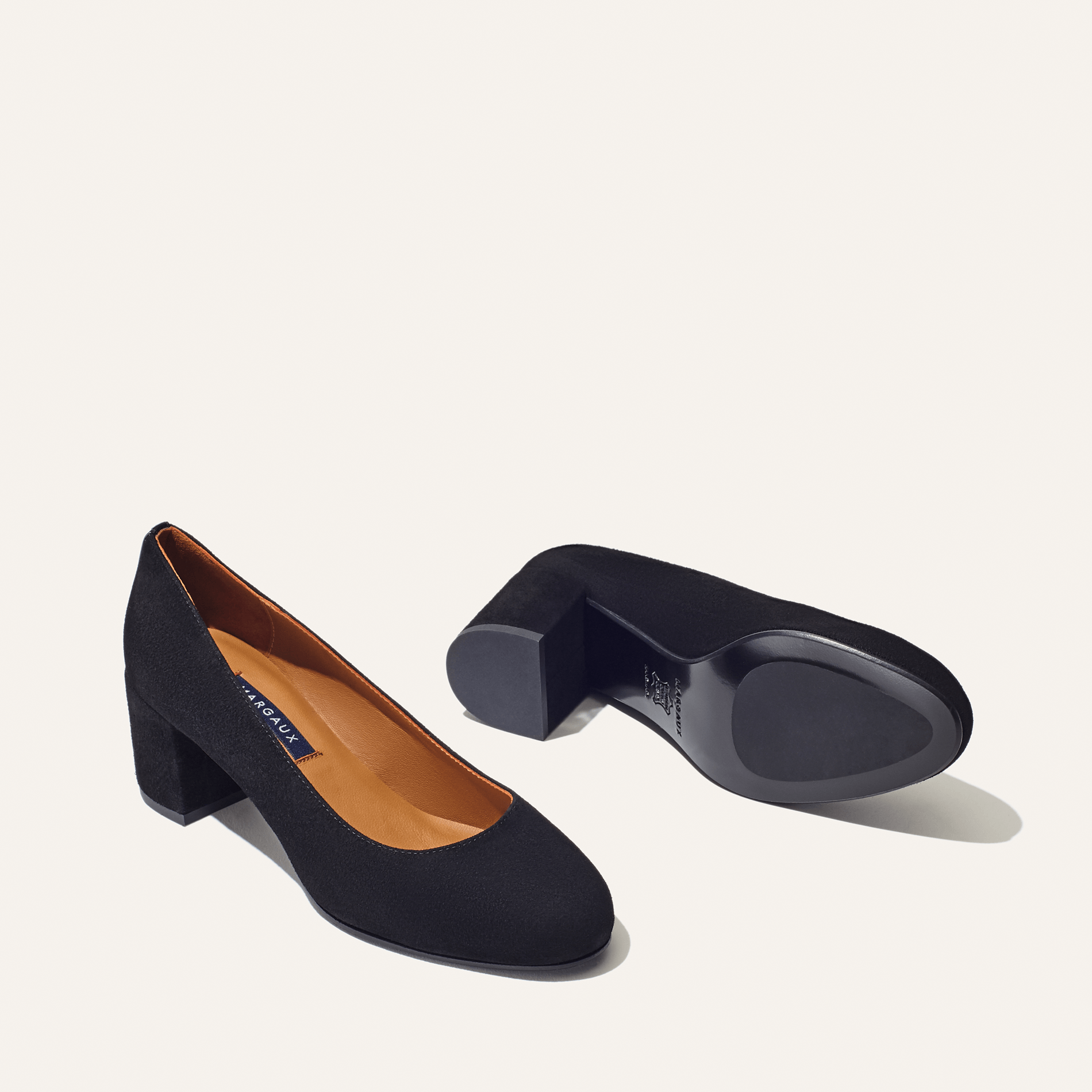 Slingback Mid-Heel Pumps - Black Suede, Crystals | Boden AU