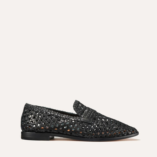 The Andie Loafer - Black Woven