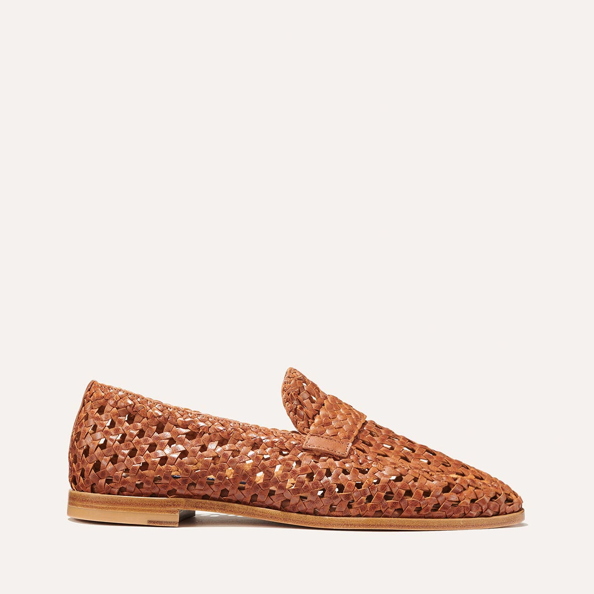 The Woven Andie Loafer - Saddle