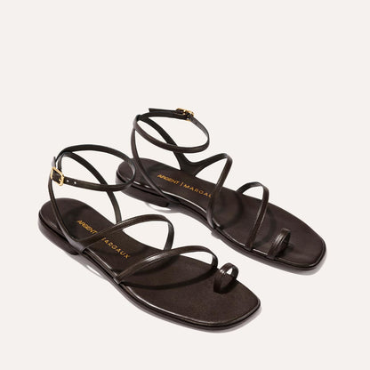 Dark brown strappy summer sandal
