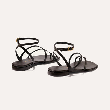 Dark brown strappy summer sandal
