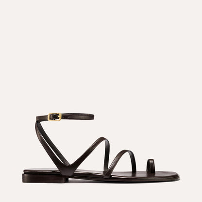 Dark brown strappy summer sandal