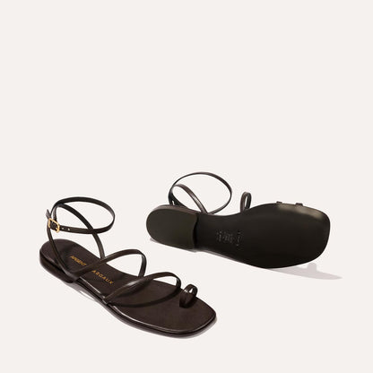 Dark brown strappy summer sandal