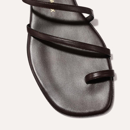 Dark brown strappy summer sandal