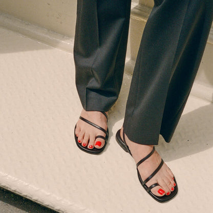 Dark brown strappy summer sandal