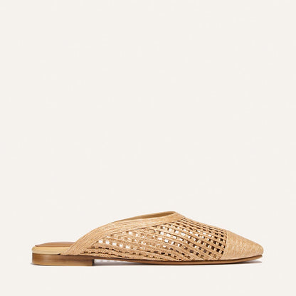 Woven sandal on a white background