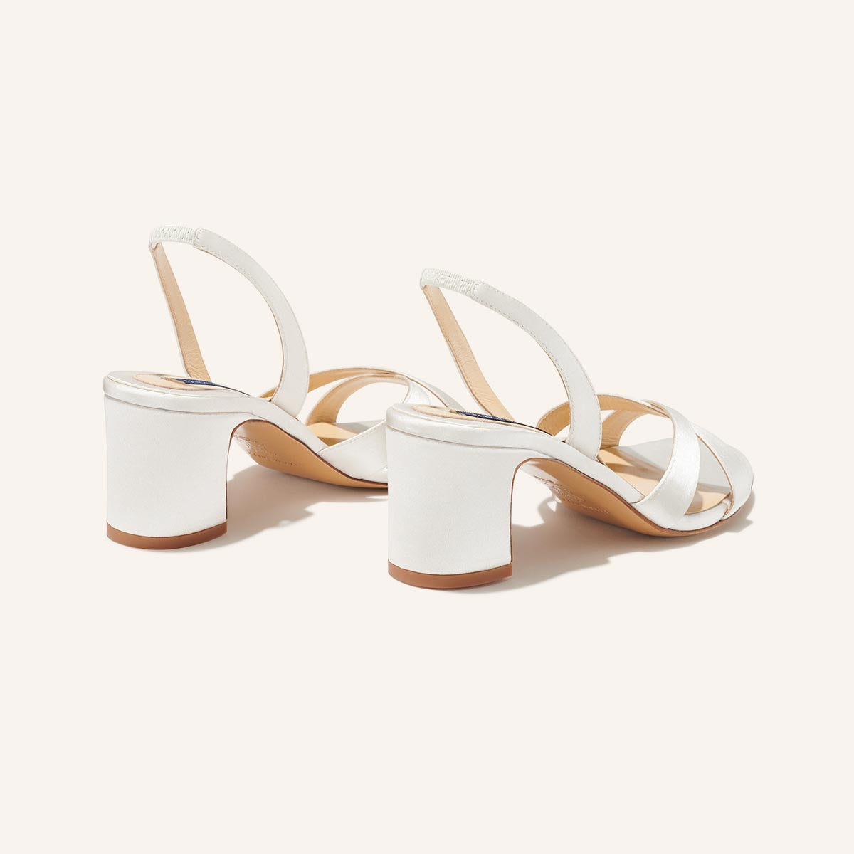 The Clotilde Sandal - Ivory Satin