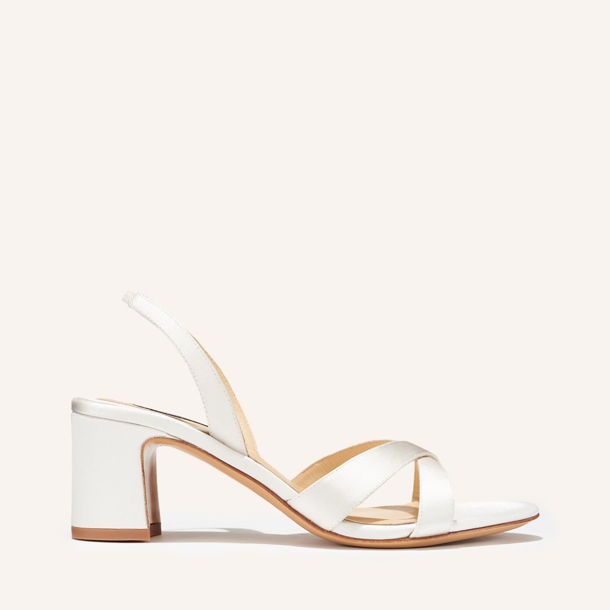 The Clotilde Sandal - Ivory Satin