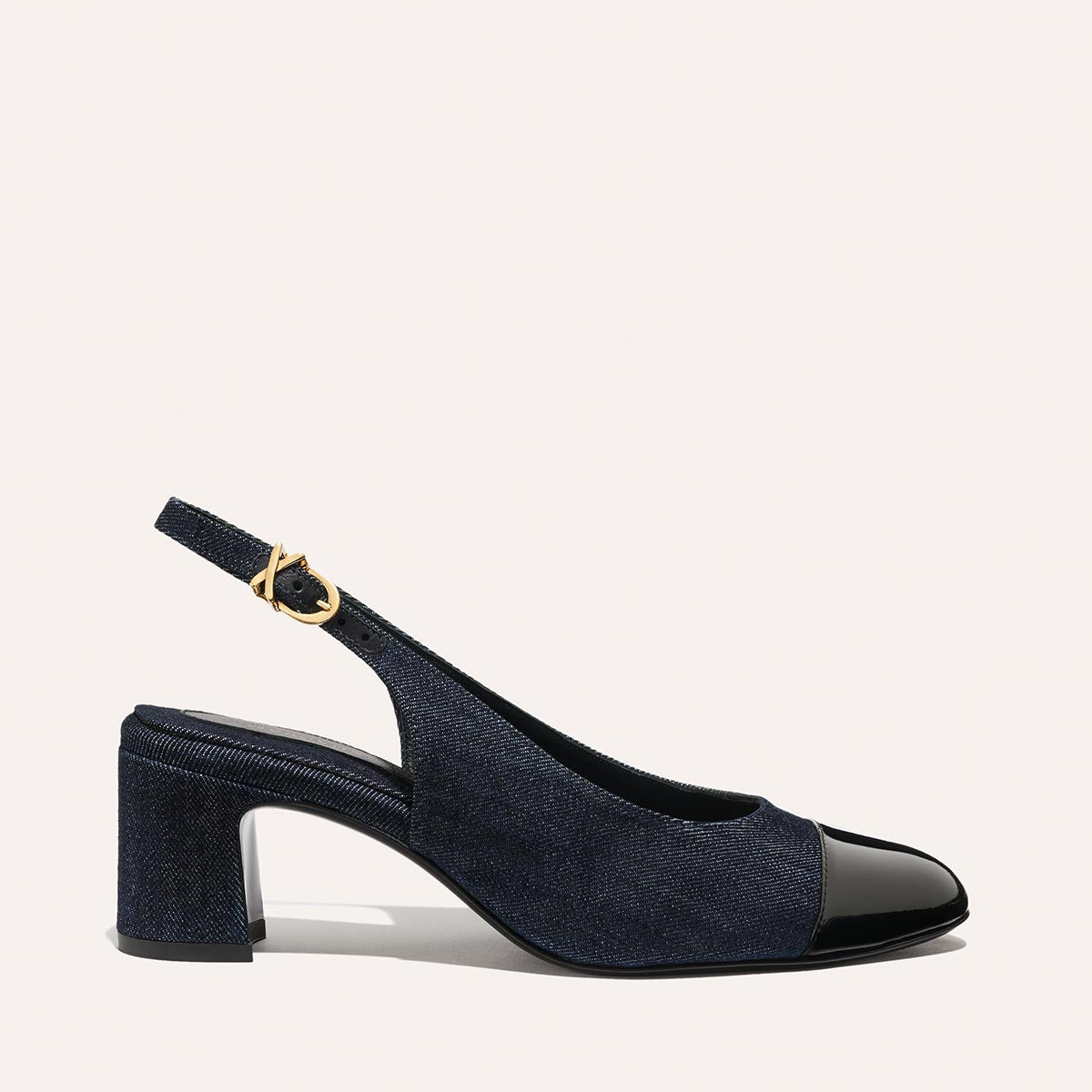 Cluny Slingback Denim Patent