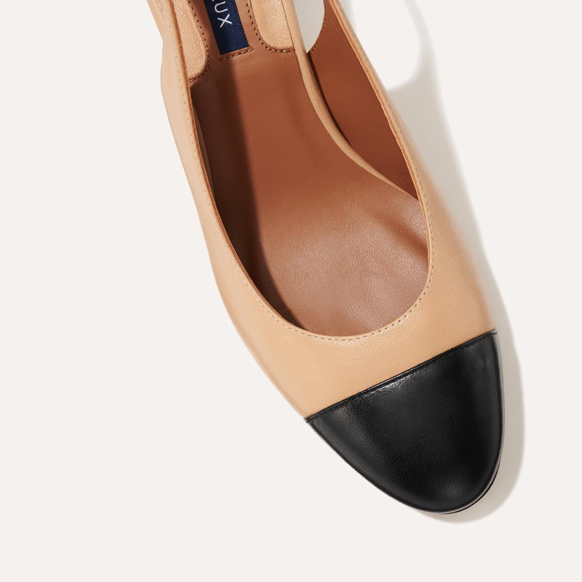 The Cluny Slingback - Dune and Black Nappa