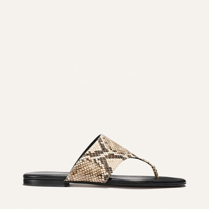 Snake print sandal on a white background