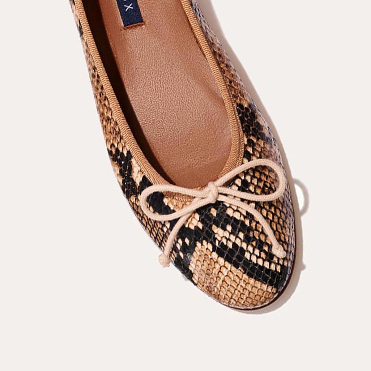 The Demi - Beige Python Embossed