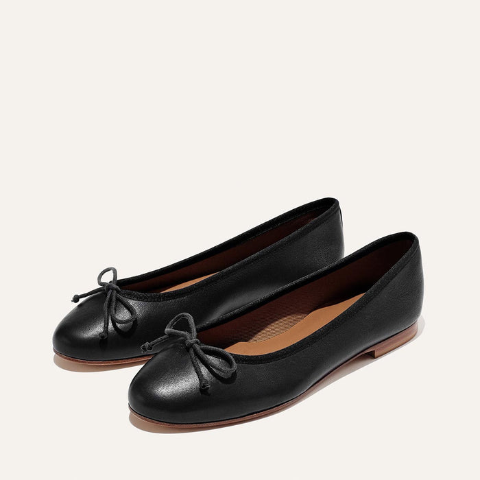 Margaux The Demi Black Nappa ballet flats