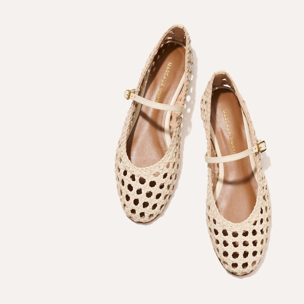 The Demi Jane - Ecru Woven Leather