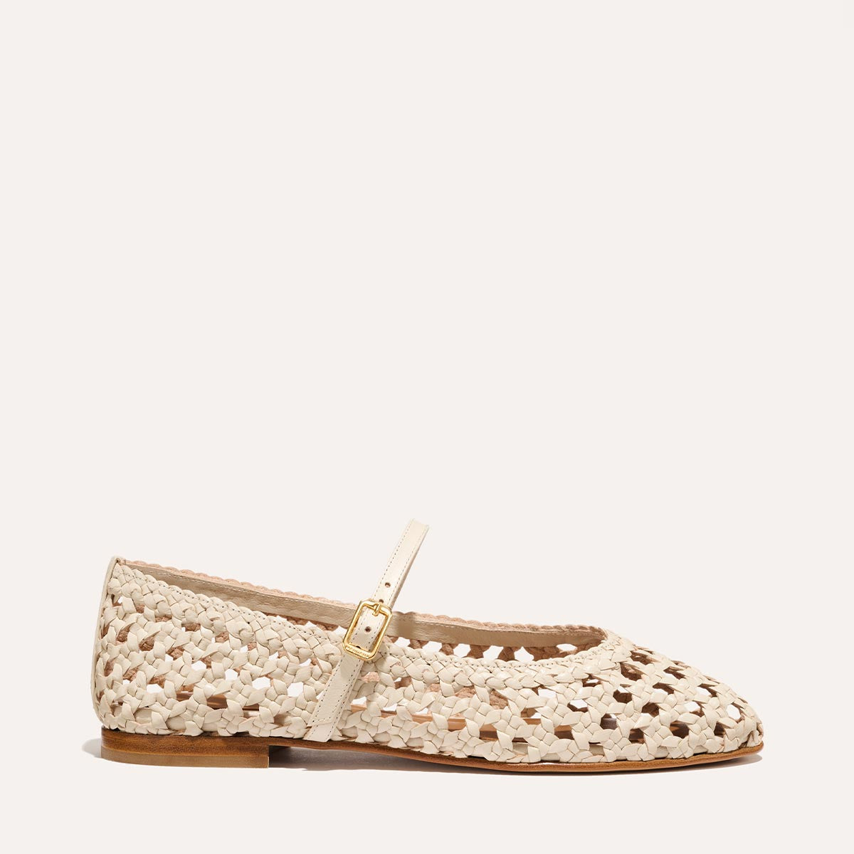 The Demi Jane - Ecru Woven Leather