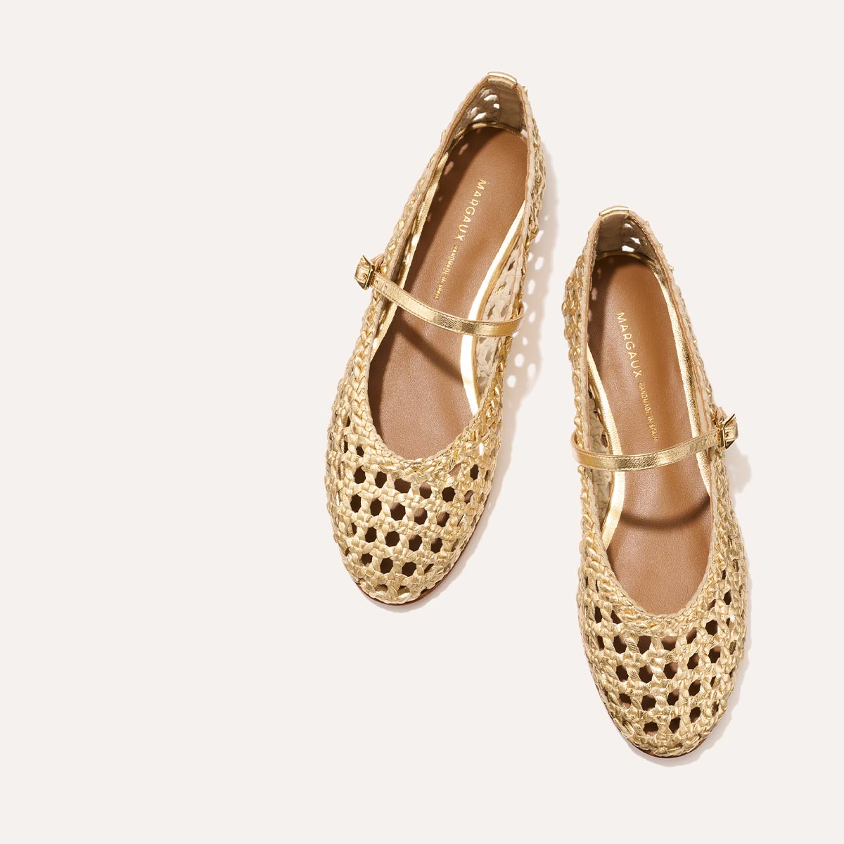 The Demi Jane - Gold Woven Leather