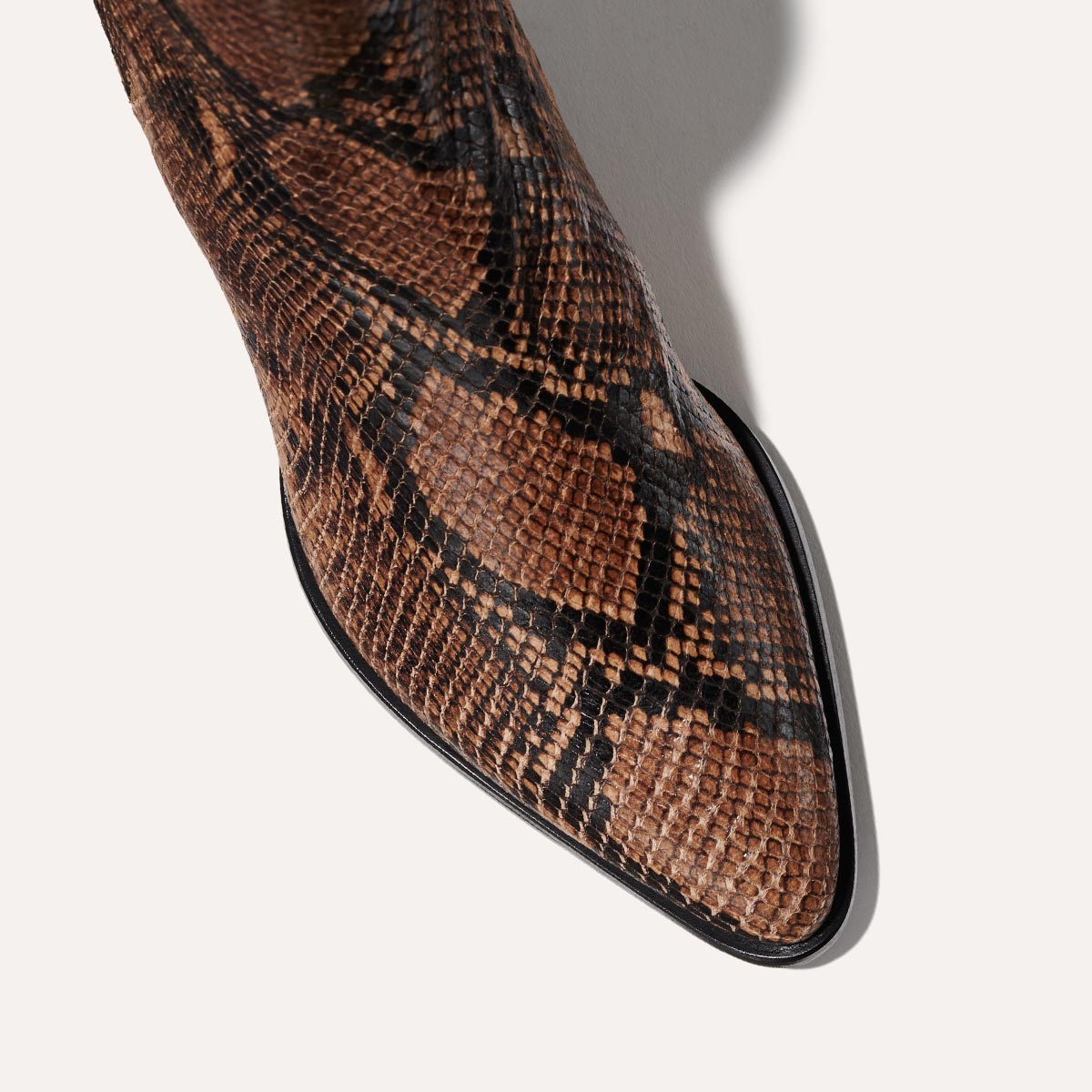 The Downtown Boot - Espresso Python Embossed