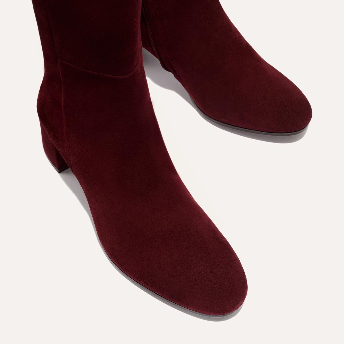 The Edie Boot Burgundy Suede Margaux