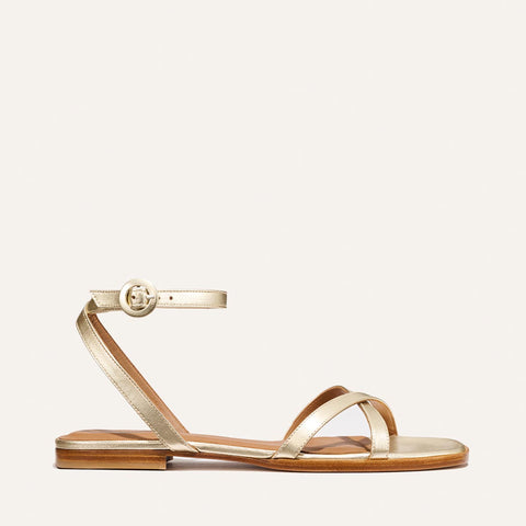 gold flat dress sandals Eloshman Women's Dressy Flat Sandals with Rhinestones, Low Heel, Wide Width, Gold, Size 11