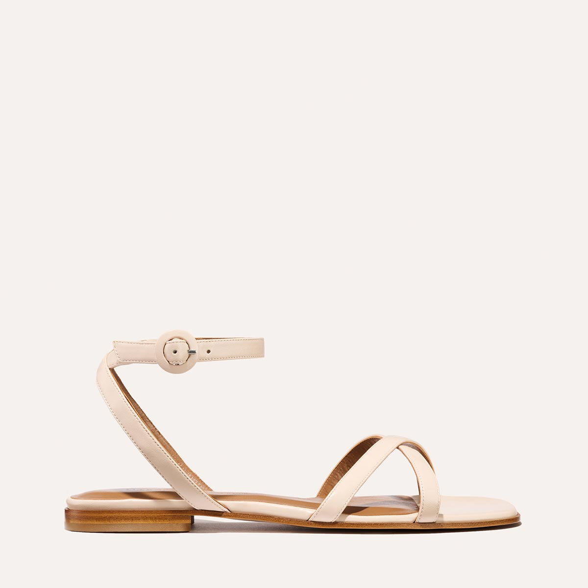 The Flat Sandal - Magnolia Nappa