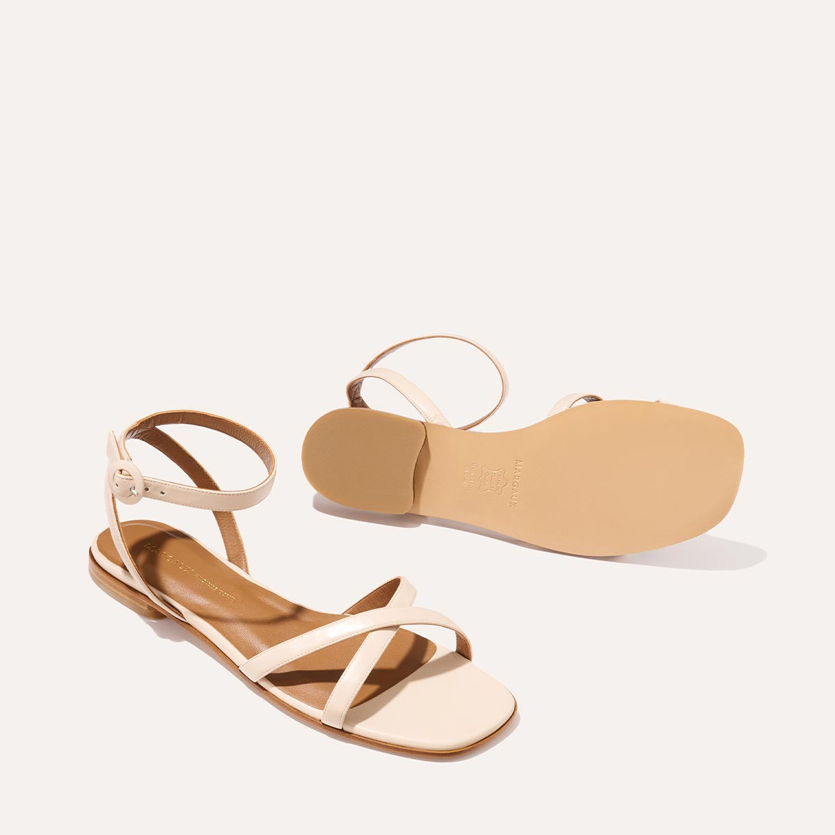 The Flat Sandal - Magnolia Nappa