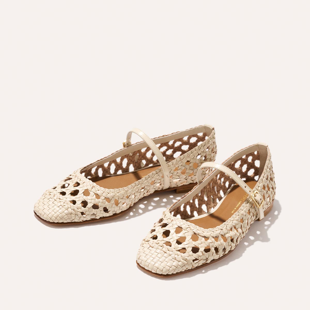 Fonteyn Jane Ecru Woven Leather