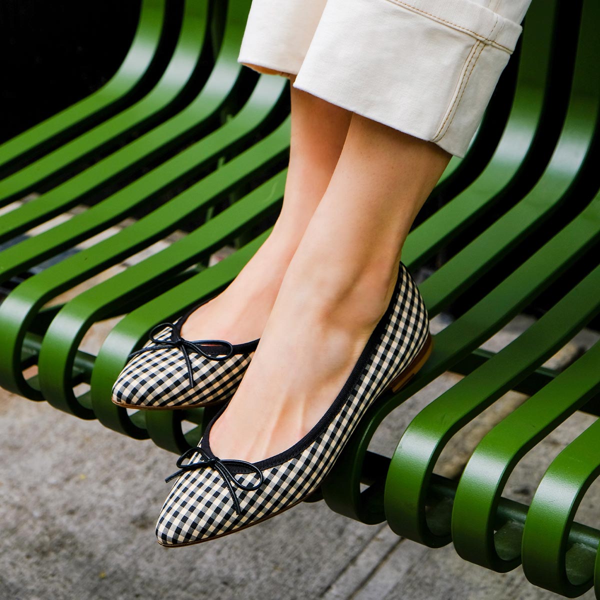 The Pointe - Tan and Black Gingham