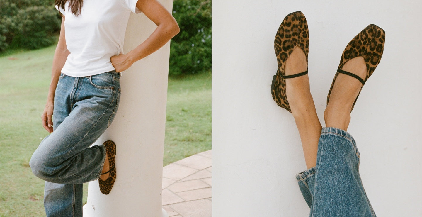Leopard Phoebe ballet flats 