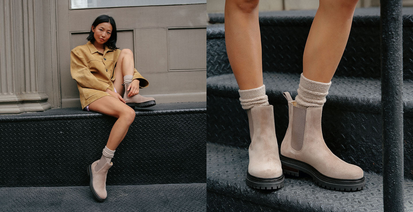 The West Chelsea Boot in Sandstone Suede