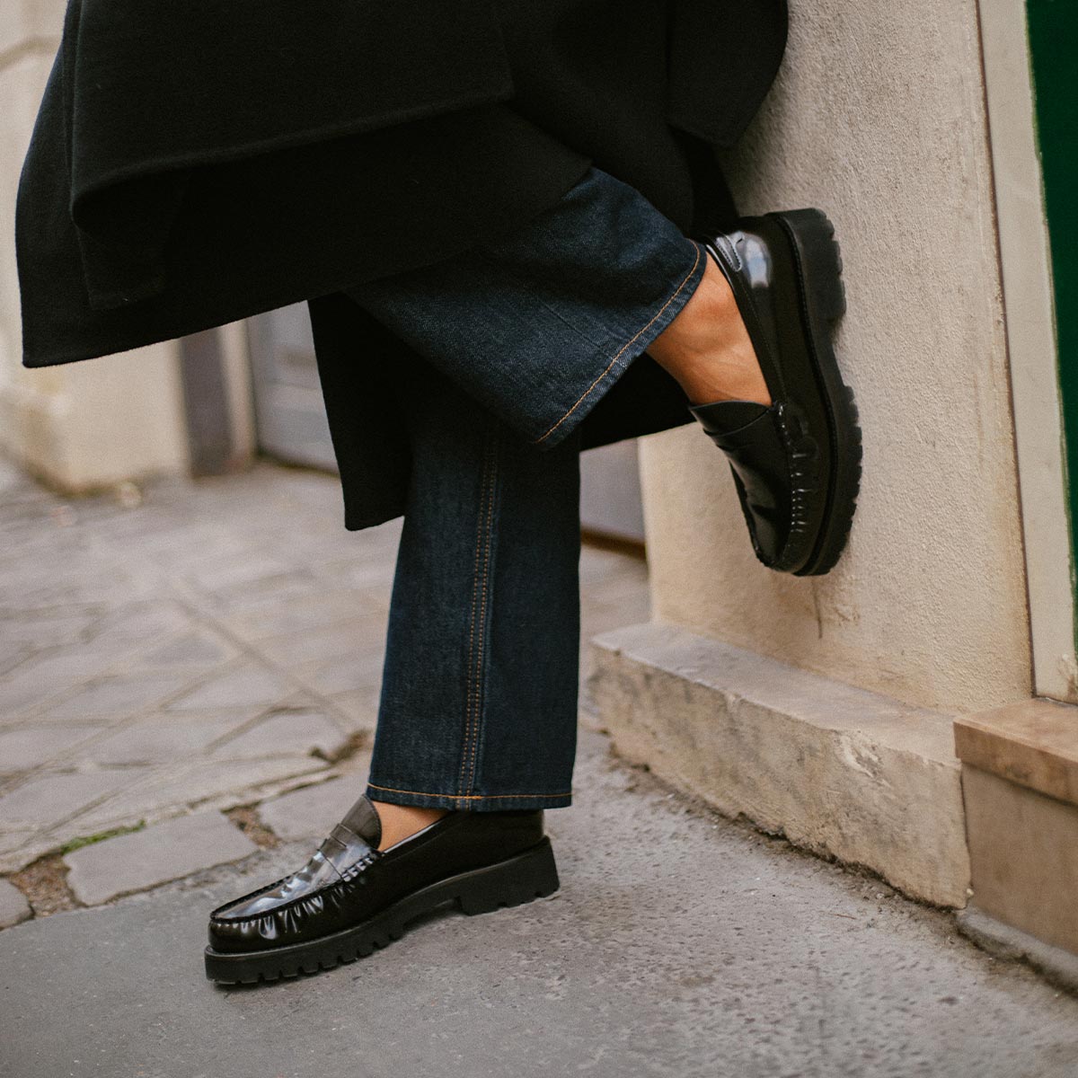 The Louisa Loafer - Black Calf