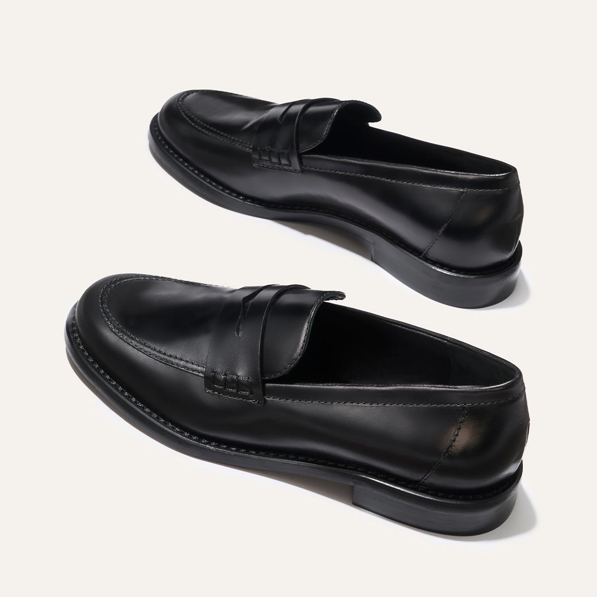 Margaux Lonnberg The Marlowe Women Loafer Flats - Black Calf Margaux Lonnberg The Marlowe Women Loafer Flats - Black Calf