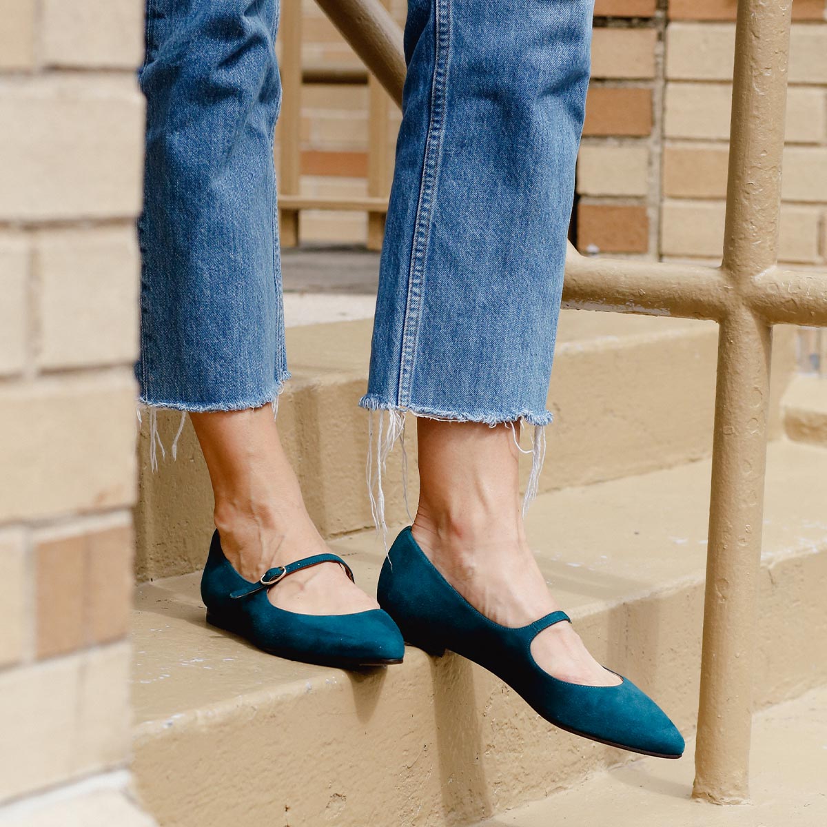 The Mary Jane - Peacock Suede