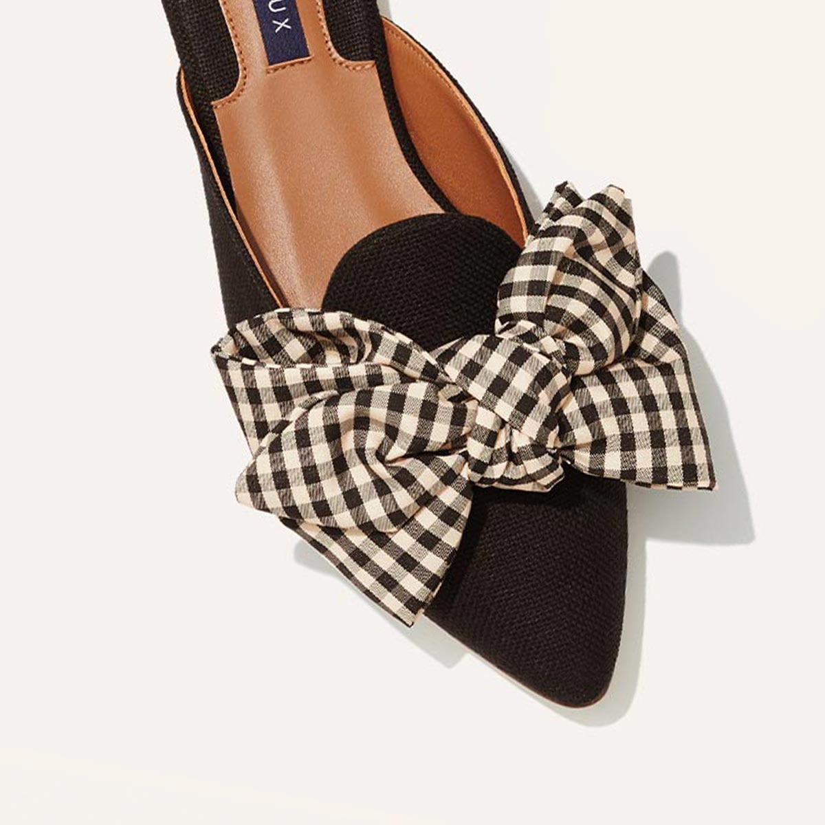 The Mule - Tan and Black Gingham